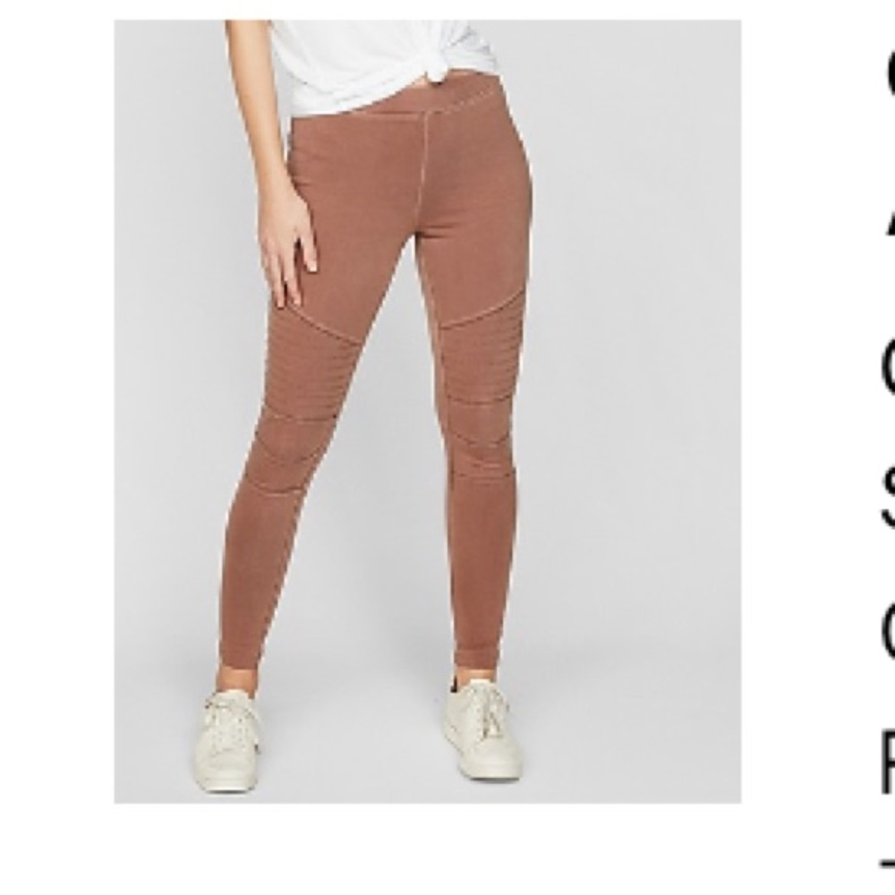 Express garment dyed moto ankle leggings
